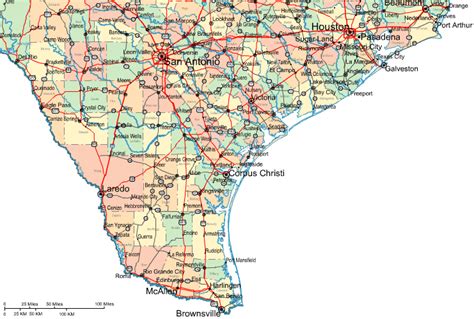 Map Of South Texas With Cities And Counties South Texas Map Images