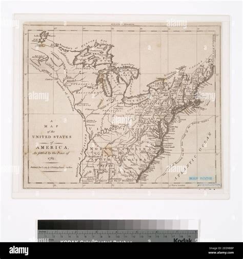 A Map Of The United States Of America As Settled By The Peace Of 1783