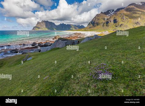Utakleiv Beach Lofoten Islands Norway Stock Photo Alamy