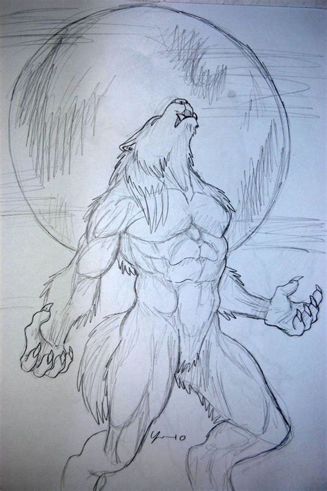 Werewolf Howling At The Moon Dark Art Drawings Pencil Art Drawings