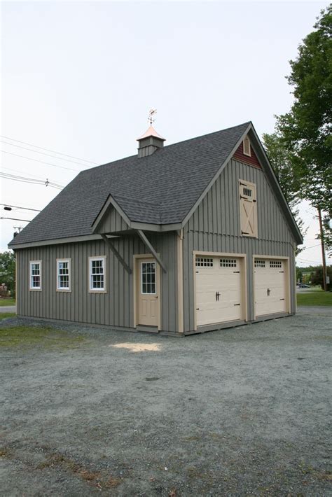 24x36 12 Pich Garage16 Custom Barns And Buildings The Carriage Shed