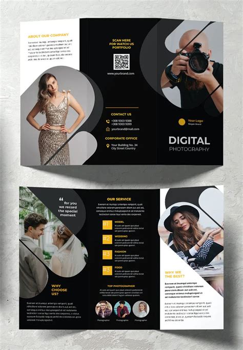 Digital Photography Studio Trifold Brochure Template Photography