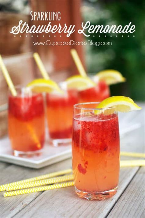 Sparkling Strawberry Lemonade Cupcake Diaries