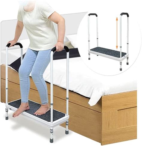 Step Stool With Handle For Elderly Medical Step Stools Seniors Handicap High Beds Mobility