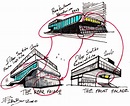 Rem Koolhaas & Diller Scofido eliinbar Sketches 2010 Model Sketch ...