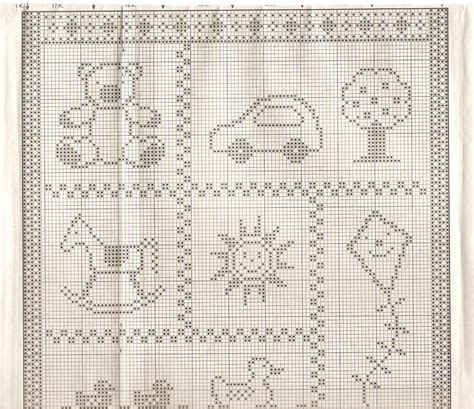 Copertina per neonato all uncinetto. copertina filet bambino (1) - magiedifilo.it punto croce ...