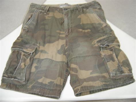 abercrombie and fitch aandf mens military camo cargo shorts size 34 wow