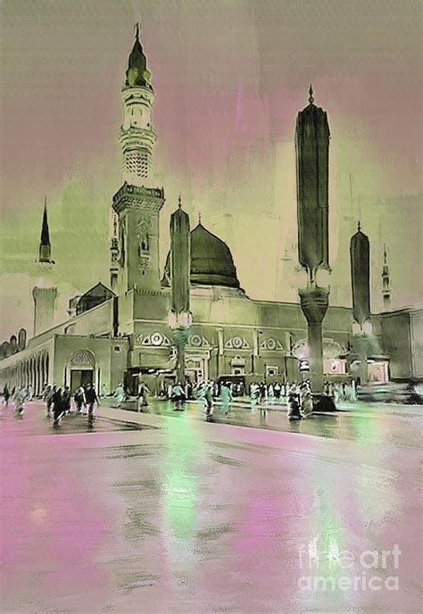 Madina Mosque 77h Painting By Gull G Fine Art America