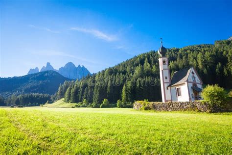 The Church Of San Giovanni In Dolomiti Region Italy Stock Photo