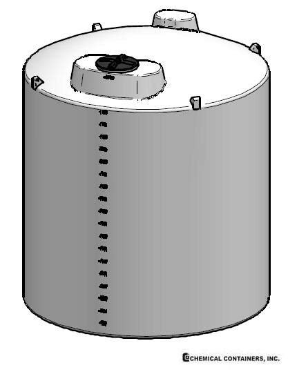 Cci 10000 Gallon Polyethylene Vertical Storage Tank 141 D X 160 H
