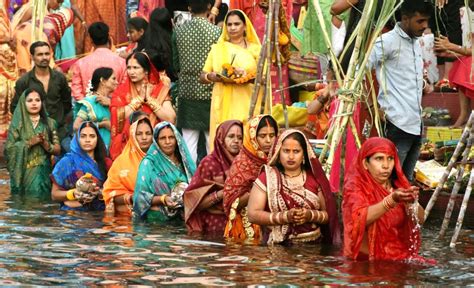 Bhopal Hindu Devotees Perform Rituals And Offer Prayers To The Sun God