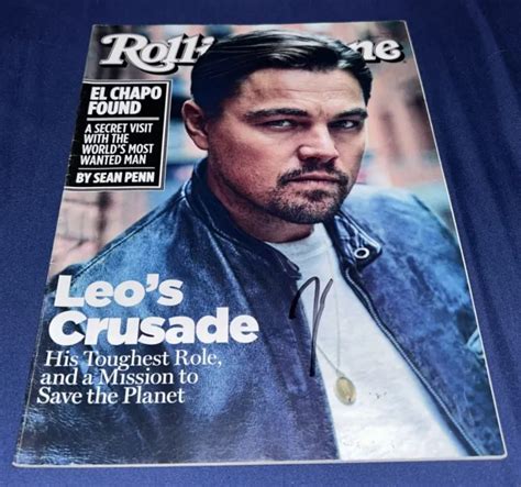 Leonardo Dicaprio Signed Rolling Stone Magazine Actor Titanic Django