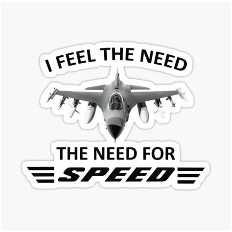 I Feel The Need The Need For Speed Sticker For Sale By Joel Designs