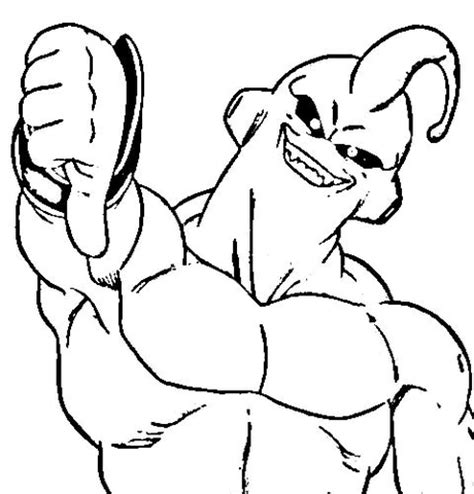 Dragon ball z pinched strap; Majin Buu Coloring Coloring Pages