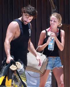brody jenner hits the beach with bikini clad belle kaitlynn carter in cabo san lucas daily