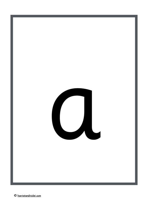 Large A4 Plain Alphabet Lower Case Letters Printable Teaching