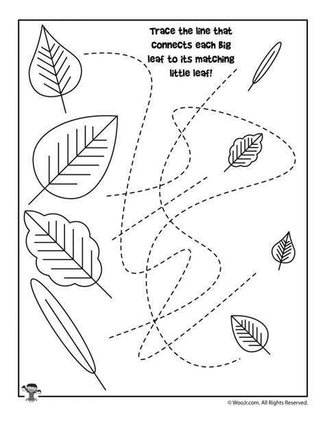 Fall Preschool Worksheets For Tracing Matching And Cutting Practice