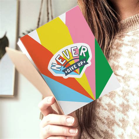Never Give Up Rainbow Positive Affirmation Pin By Strive Creatives