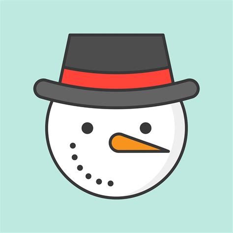 Snowman And Hat Filled Outline Icon Christmas Theme 464495 Vector Art