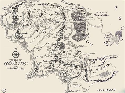 Lord Of The Rings Maps Middle Earth Map Lotr Map Middle Earth