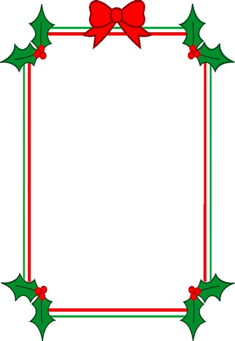 Holly Free Christmas Borders Clip Art