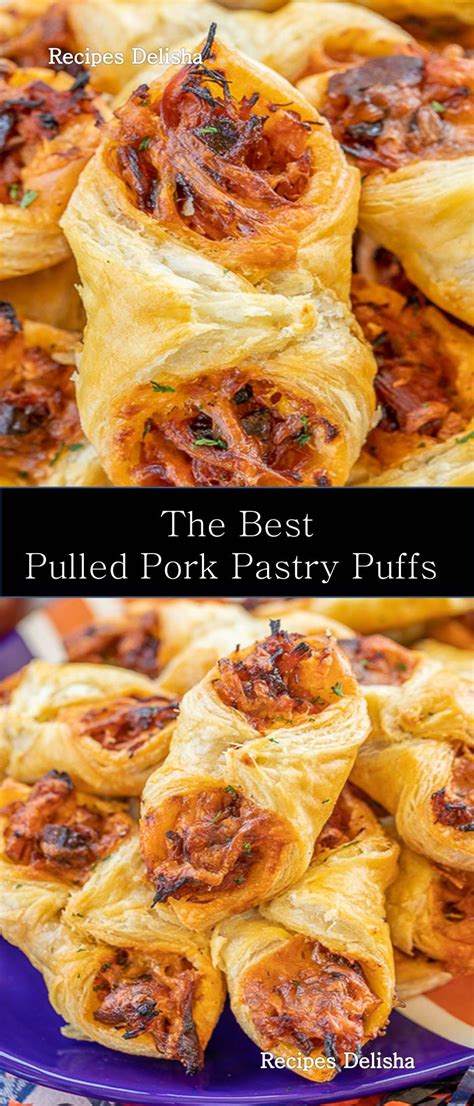 Unfold the puff pastry and cut each sheet into 9 squares (giving you 18 total). 949 Reviews : Recipe Delisha==> Pulled Pork Pastry Puffs # ...