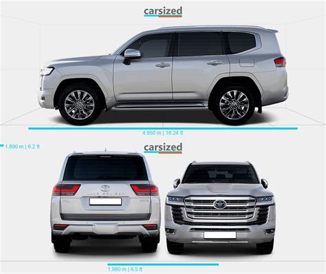 Toyota Land Cruiser 2021 Present Dimensions Side View