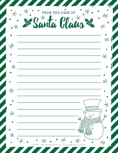The Cutest Free Printable Santa Letterhead And Christmas Stationery