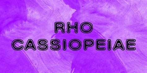Rho Cassiopeiae Font 1001 Fonts