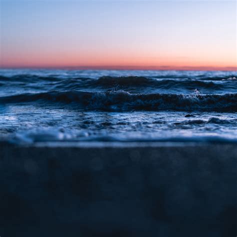 Download Wallpaper 2780x2780 Sunset Horizon Water Surface Waves Ipad