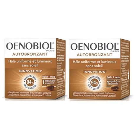 Oenobiol Autobronzant Hâle Uniforme Et Lumineux Sans Soleil 2x30