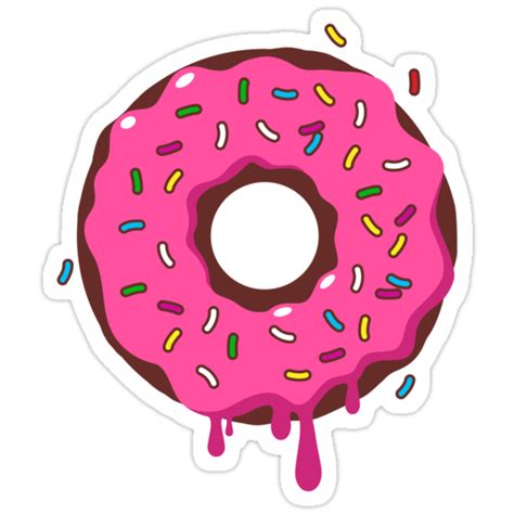Giant Donut Stickers By Runstop Redbubble
