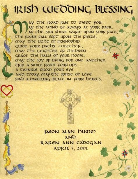 Irish Wedding Blessing To Be Read As Ceremony Begins Look Into The