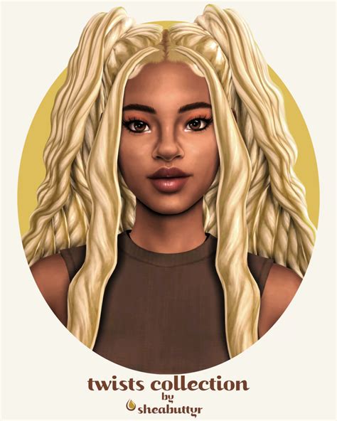 Twists Collection Sheabuttyr On Patreon Sims 4 Sims Hair Sims 4