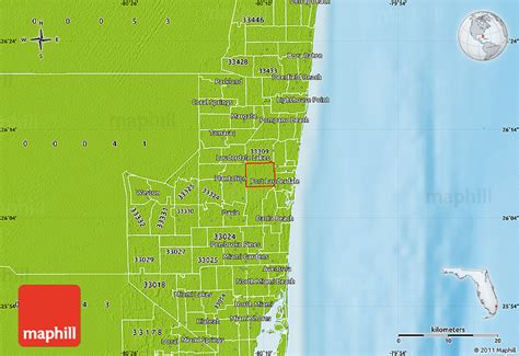 Physical Map Of Zip Code 33311