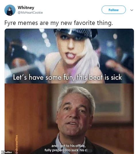 Social Media Blows Up With Memes Focused On Fyre Festival Guy Daily Mail Online