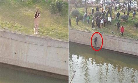 Naked Woman In China Rescued After Jumping Into River But Rescuer Is Left To Fend For Himself