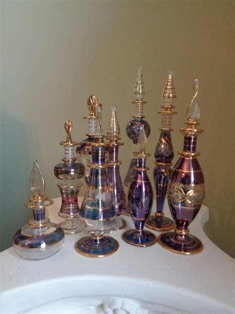 Egyptian Perfume Bottles Set Of 9