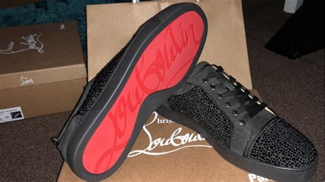 Christian Louboutin Black Suede All Over Strass Diamond Low Tops