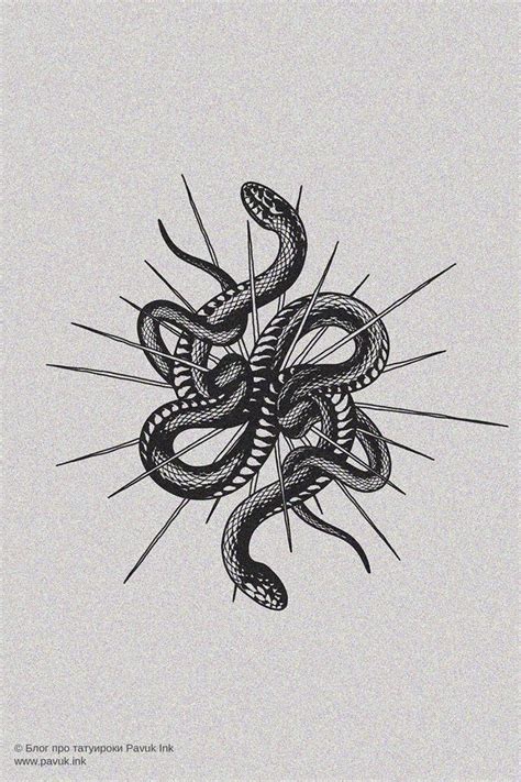 Эскиз тату змея Блог про татуировки K Тату Маленькие