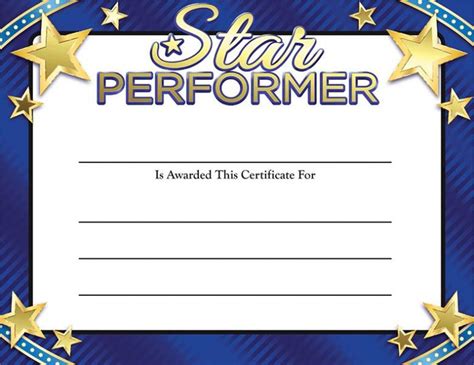 Star Award Certificate Template Best Templates Ideas For Pertaining