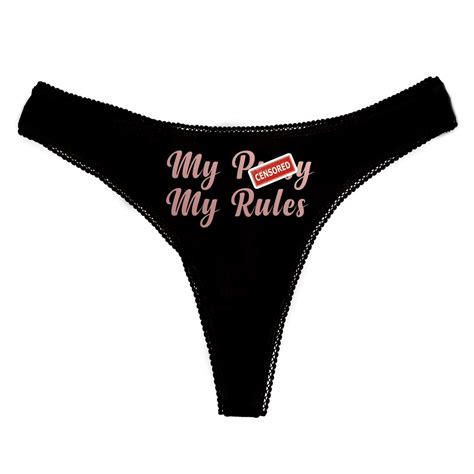 My Pussy My Rules Panties Slut Panties Submissive Sub Kinky Sexy My Pussy Custom Thong Daddy