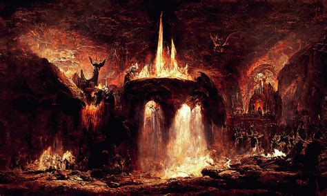 Lucifer Throne In Hell 01 Painting By Am Fineartprints