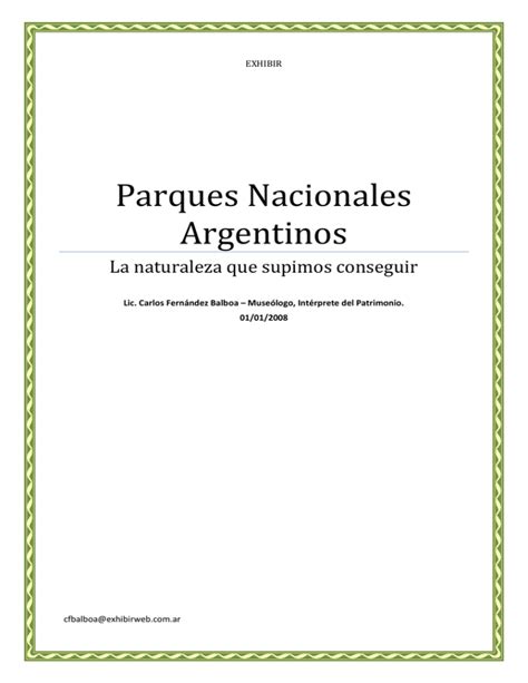 Parques Nacionales Argentinos