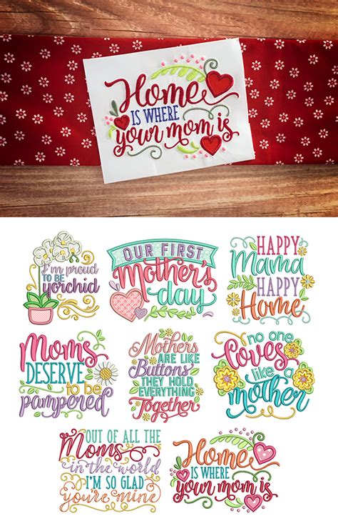 You can read the whole guide or jump straight to the specific ideas that suit your style and your unique mom. 8 Mother's Day themed embroidery designs! Mother's Day ...