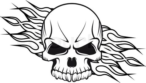 Skull On Fire Drawing At Getdrawings Free Download