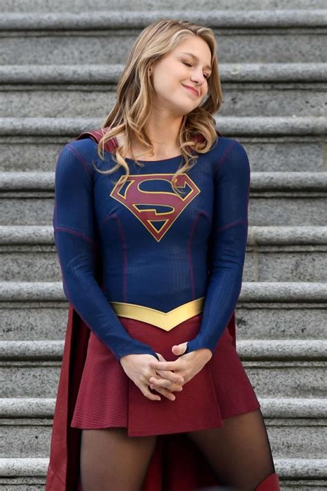 Melissa Benoist On Set Of Supergirl In Vancouver Gotceleb