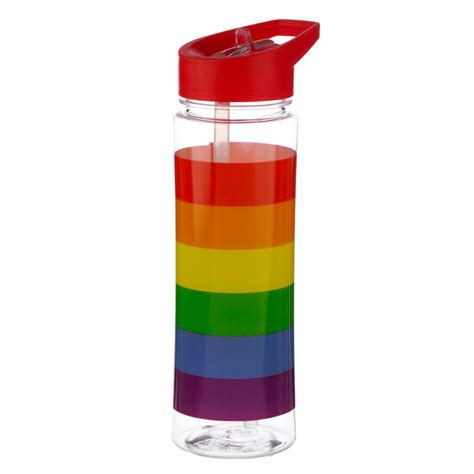 Gay Pride Rainbow Plastic Reusable Water Bottle Uk