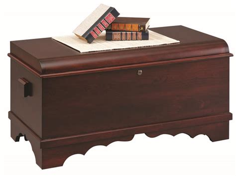 Ridgemont Small Cherry Wood Waterfall Hope Chest From Dutchcrafters