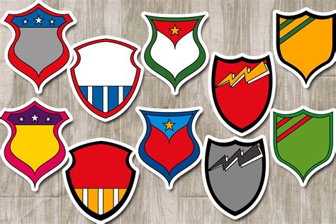 Superhero Shield Badges Graphics And Illustrations 75312